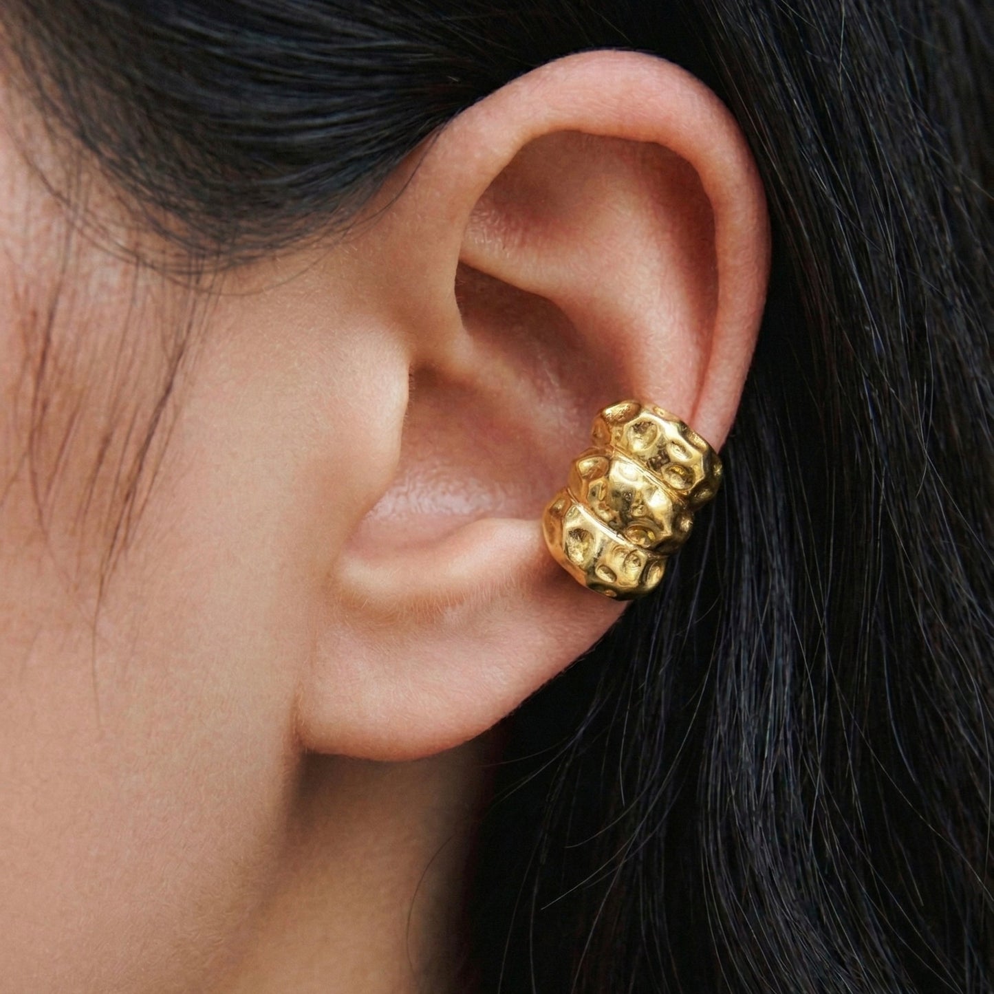 Crushed Dome Ear Cuff