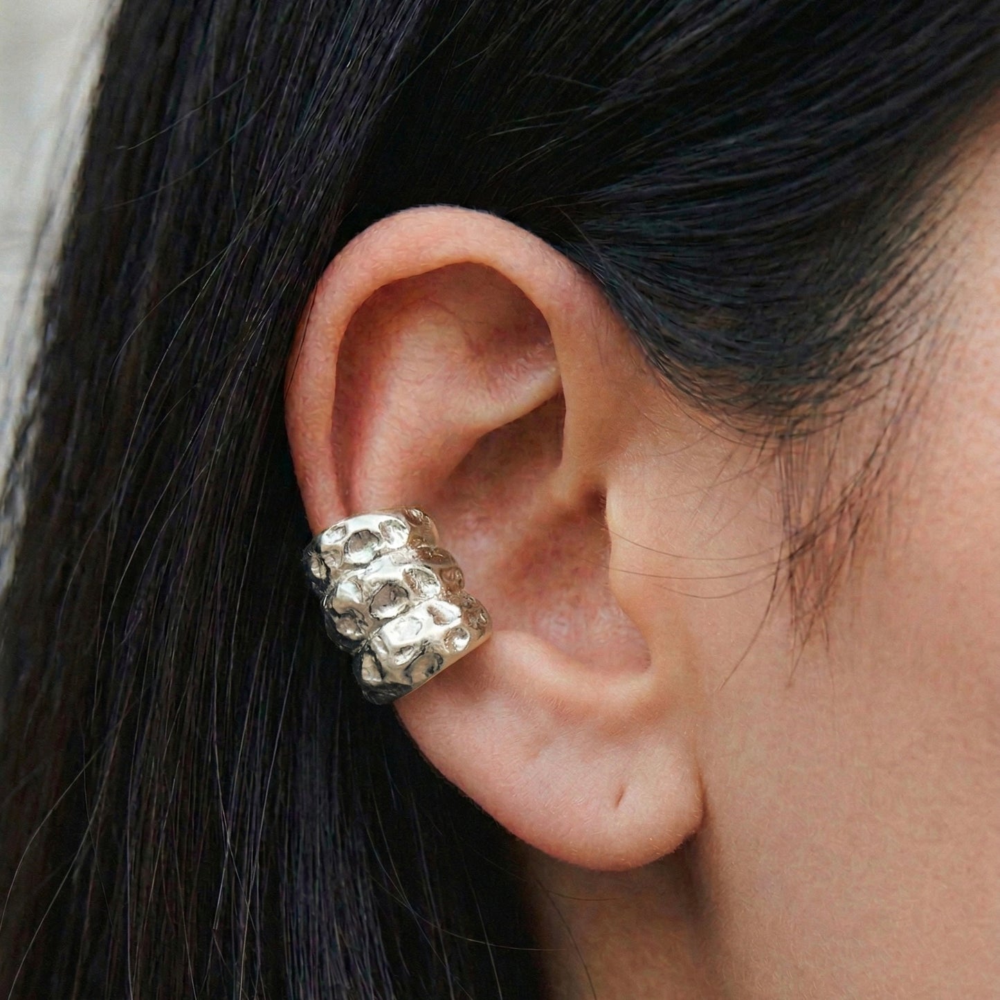 Crushed Dome Ear Cuff
