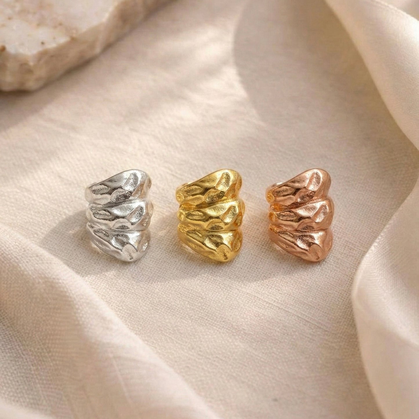 Crushed Dome Ear Cuff