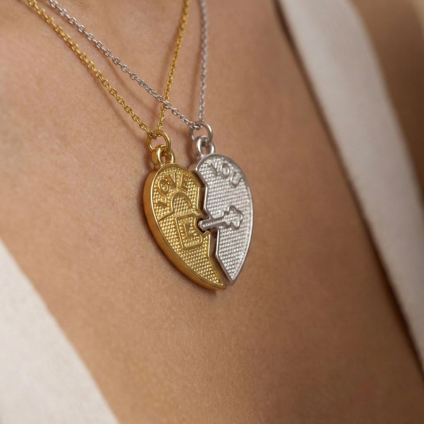 Love & You Çift Kolyesi Seti