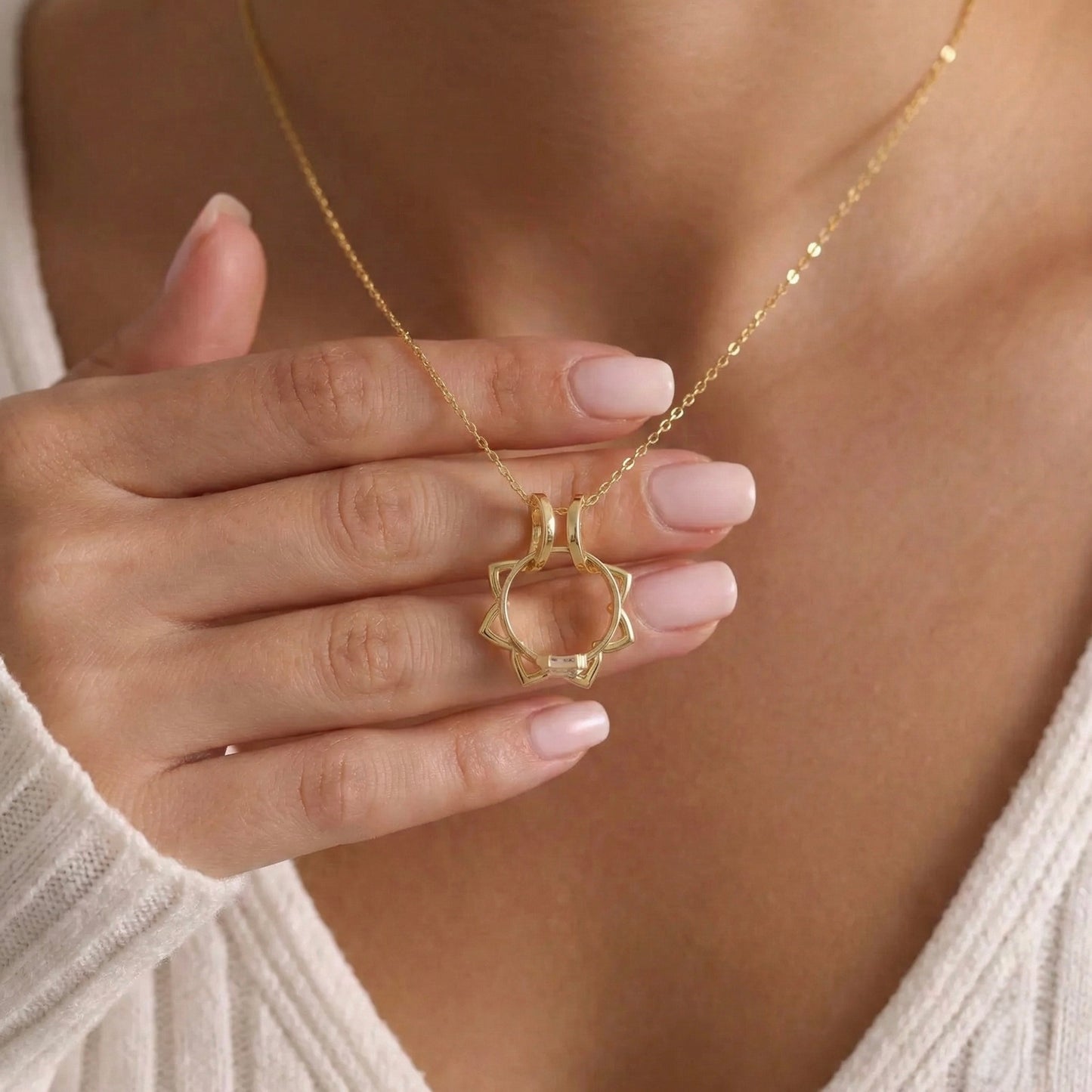 Lotus Ring Holder Kolye