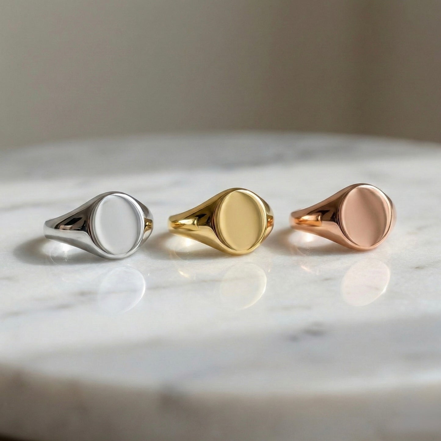 Classic Oval Signet Yüzük