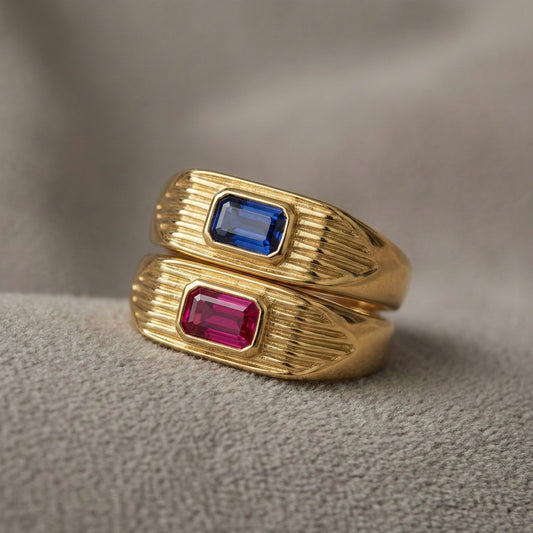 Rose Baguette Signet Yüzük